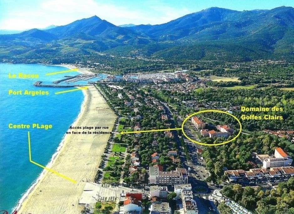 La Brise Marine ~ 300M Mer~Piscine~Clim~Wifi~Calme Argeles-sur-Mer Ngoại thất bức ảnh